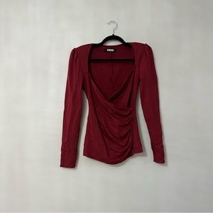REFORMATION long sleeve burgundy top